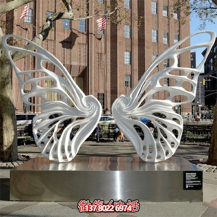 精致的不銹鋼景觀(guān)蝴蝶擺件，裝點(diǎn)你的別墅小區(qū)