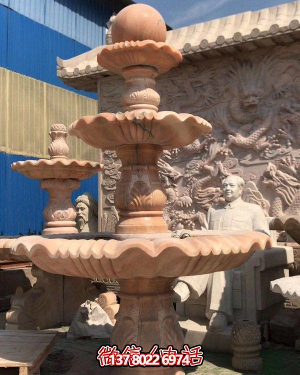 精美雕刻大理石流水擺件，完美搭配豪華別墅和小區(qū)噴泉