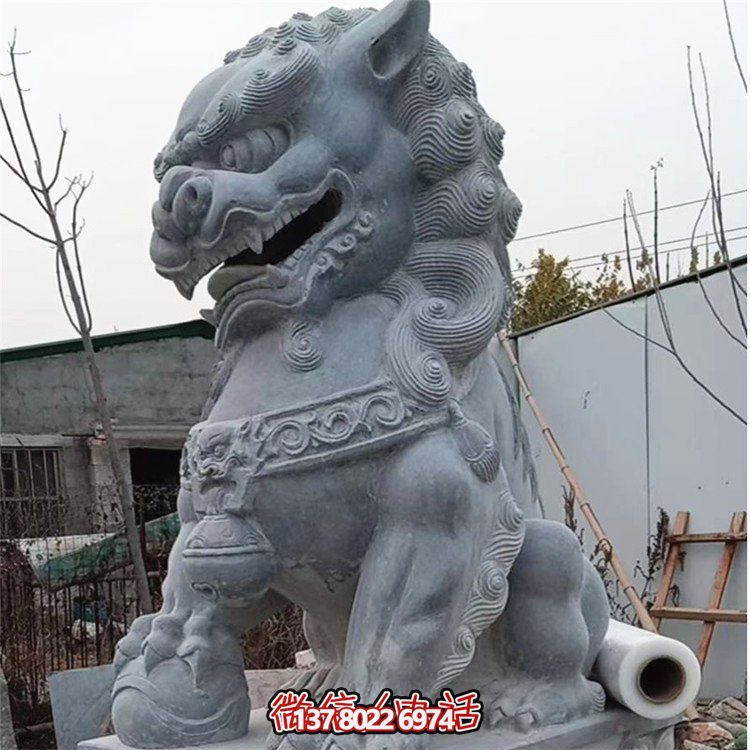 豪華庭院大型獅子雕塑，招財進(jìn)寶，鎮(zhèn)宅門口裝飾