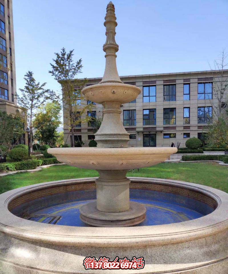 事業(yè)單位簡(jiǎn)約大理石噴泉雕塑
