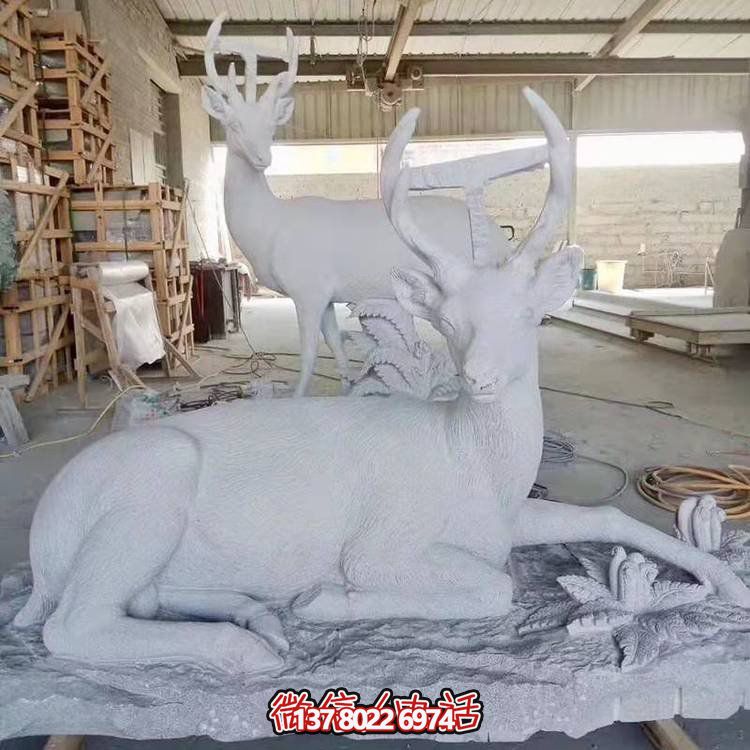 大理石石雕景區(qū)山羊雕塑