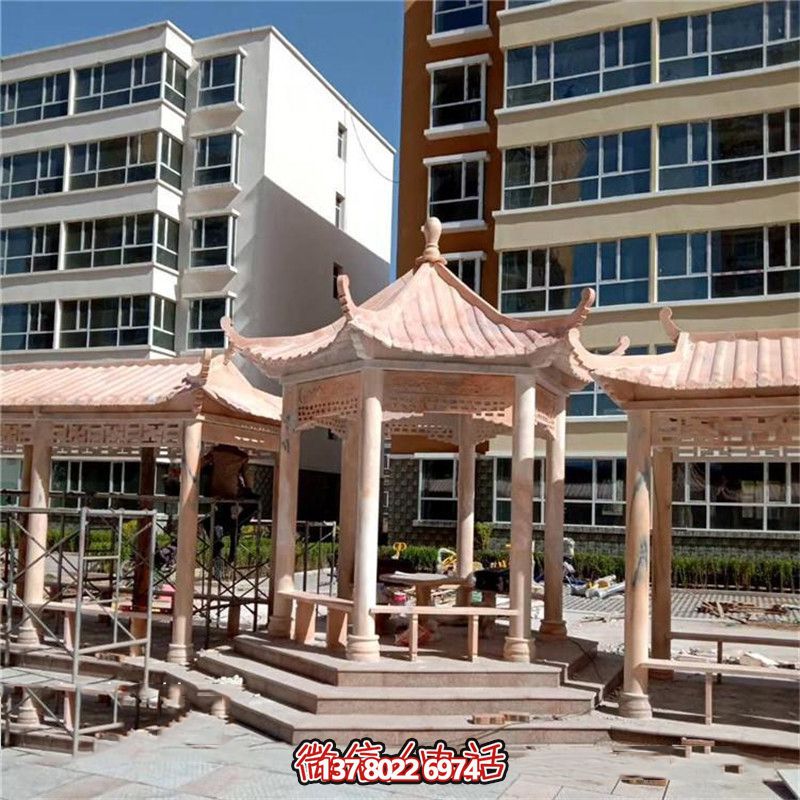精美雕刻大理石涼亭，為小區(qū)、公園、休閑區(qū)帶來獨特視覺享受