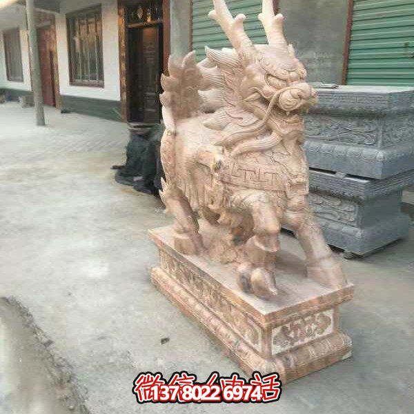高端定制大理石石雕獅子雕塑，裝點(diǎn)大型庭院、別墅、門口，招財(cái)又安全