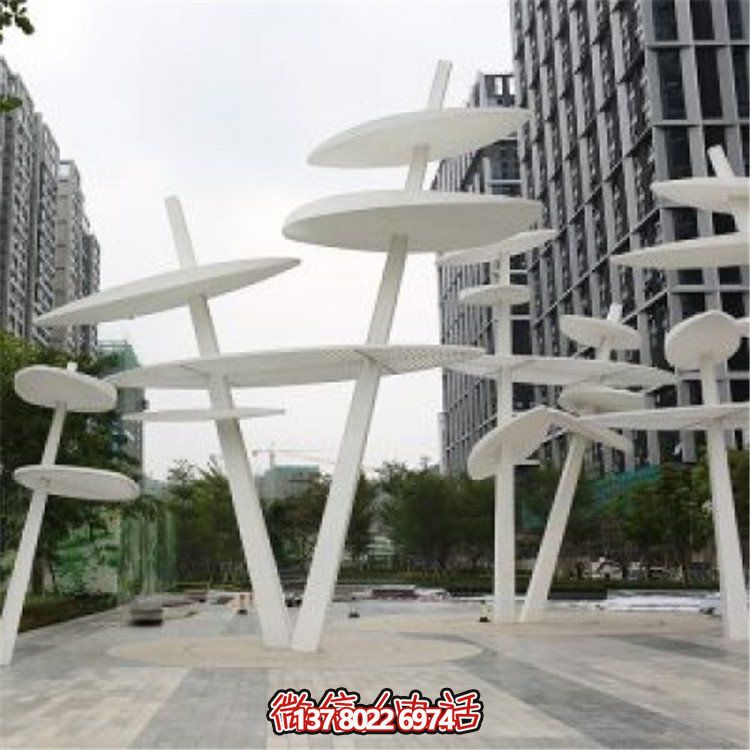 精美不銹鋼雕塑，點(diǎn)綴大型房地產(chǎn)廣場城市園林景觀