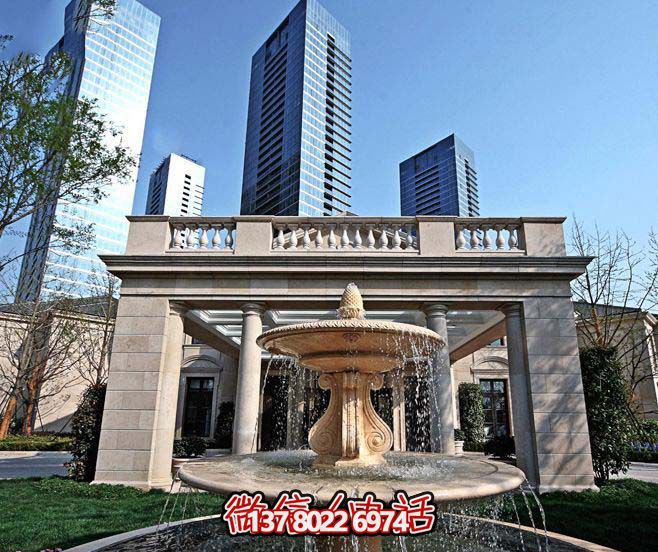 紅晚霞下夢幻園林精致別墅園林景觀設(shè)計(jì)