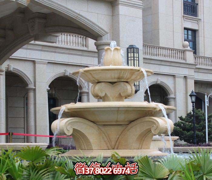 歐式風(fēng)格大理石噴泉雕塑，美化酒店、廣場、景觀