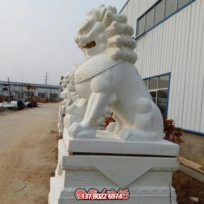 高品質(zhì)石雕麒麟雕塑，點(diǎn)綴企業(yè)公司大門口，增添鎮(zhèn)宅財(cái)運(yùn)