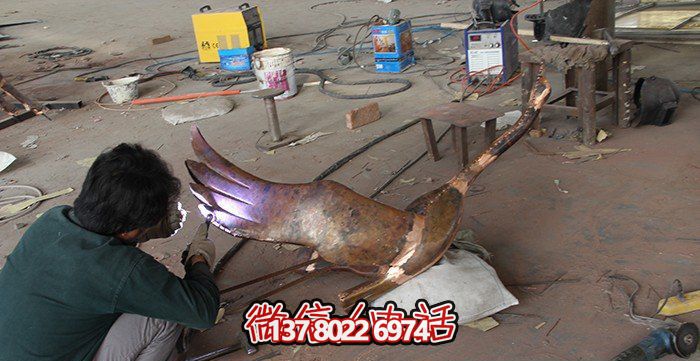 大雁公園動(dòng)物銅雕鑄造雕塑