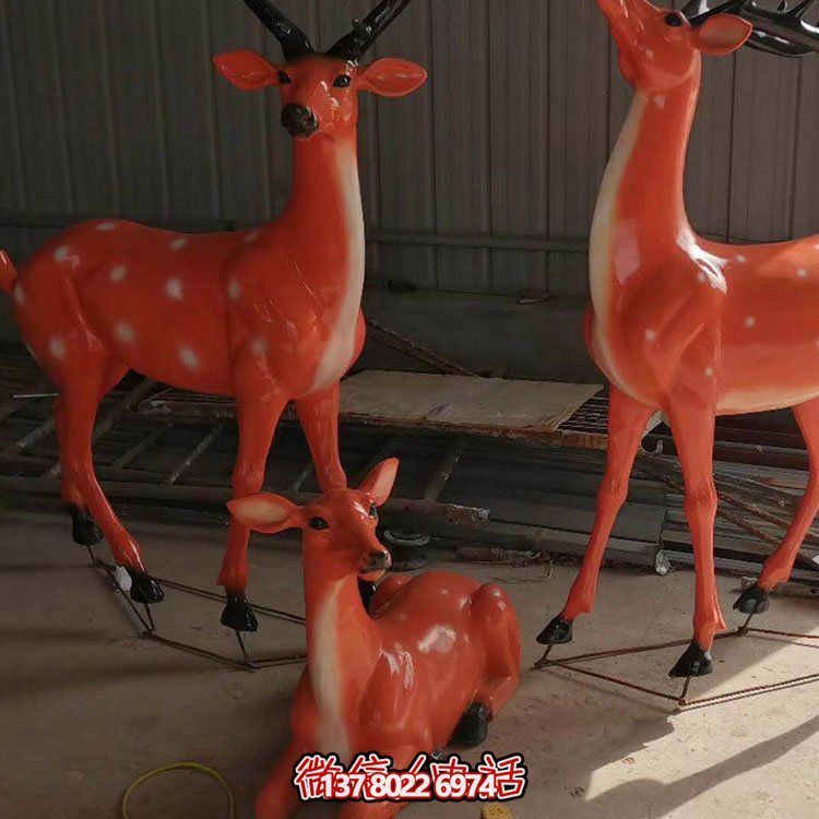 戶(hù)外園林玻璃鋼鹿雕塑