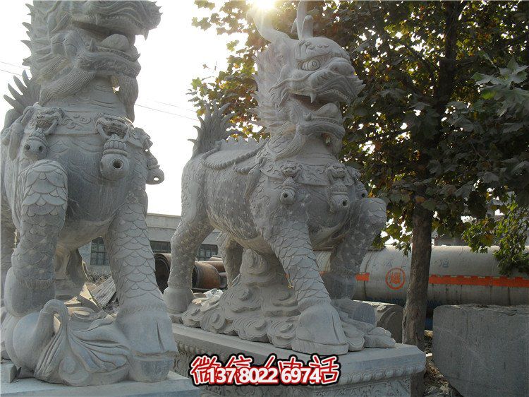 大理石工廠企業(yè)麒麟雕塑