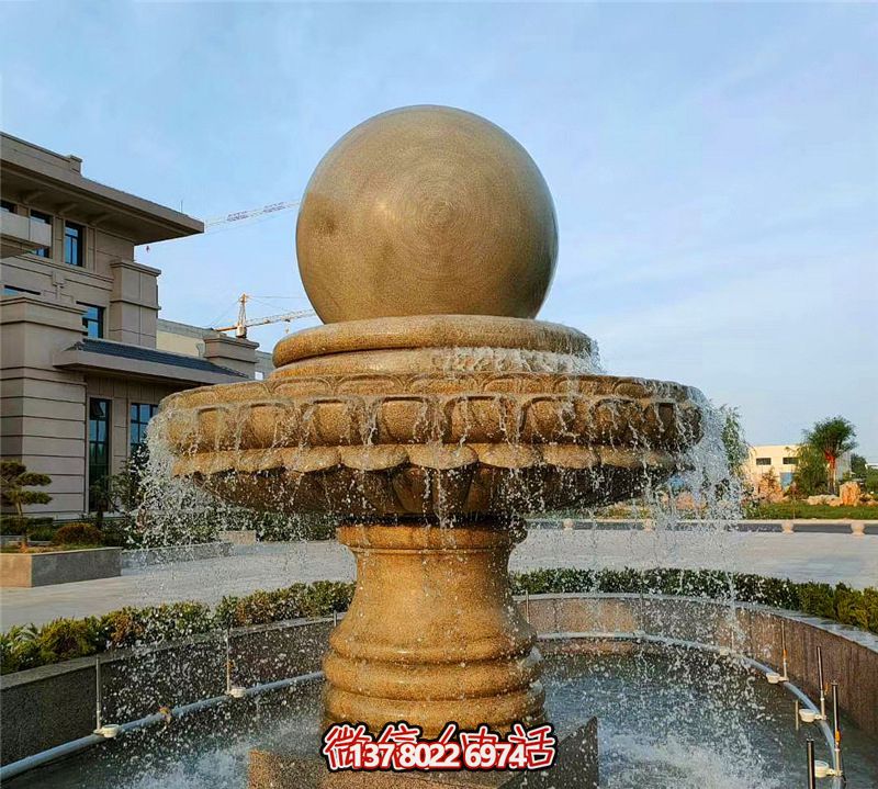 小區(qū)風水球大理石噴泉雕塑