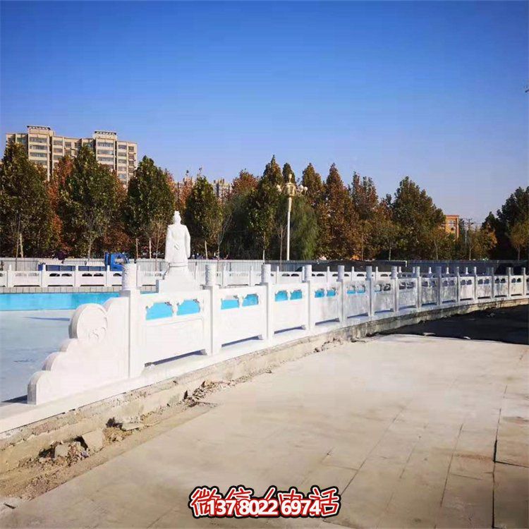 城市公園石拱橋漢白玉防護(hù)欄桿欄板