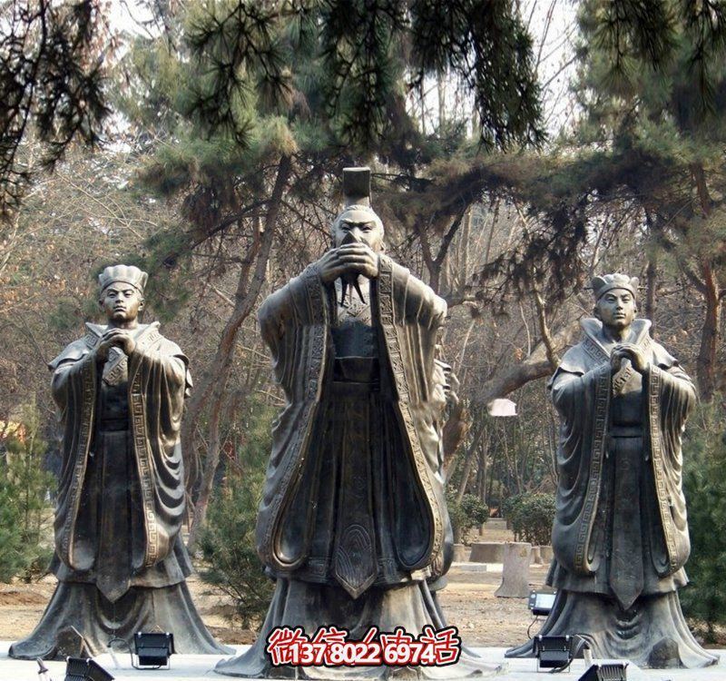 景區(qū)廣場(chǎng)歷史名人劉關(guān)張?zhí)覉@結(jié)義人物銅雕塑